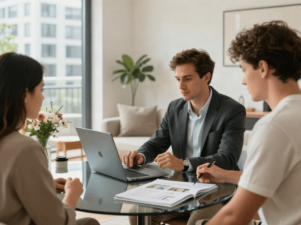 Makler Düsseldorf präsentiert ein modernes Immobilienangebot in einem stilvollen Wohnraum.